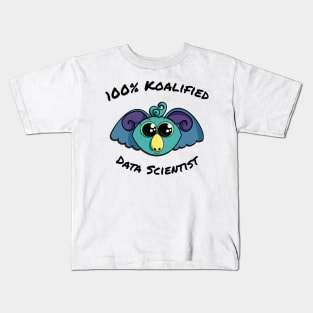 100% Koalified Data Scientist | Koala Dusk White Kids T-Shirt